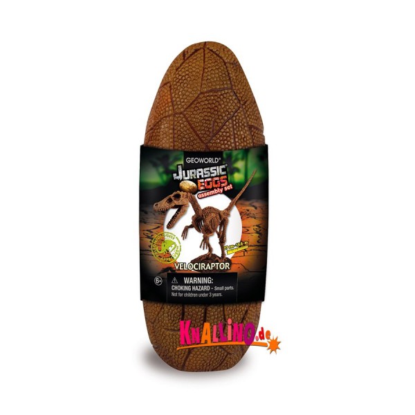 Geoworld Jurassic Eggs Velociraptor Dinoskelett zum Zusammenbauen