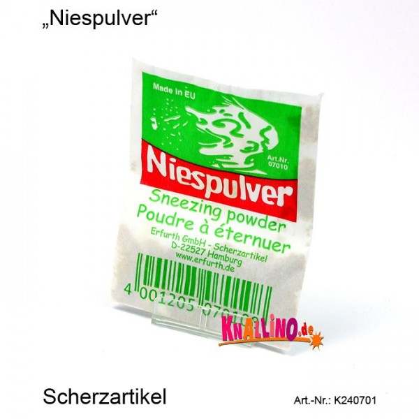 Niespulver in Tüte Scherzartikel