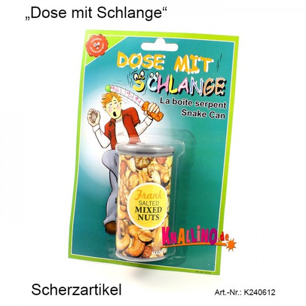 Dose mit Schlange Scherzartikel
