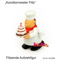 Konditormeister Flitz flitzende Aufziehfigur Konditormeister Flitz flitzende Aufziehfigur