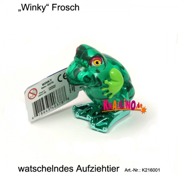 Z Wind Ups Winky Frosch watschelndes Aufziehtier