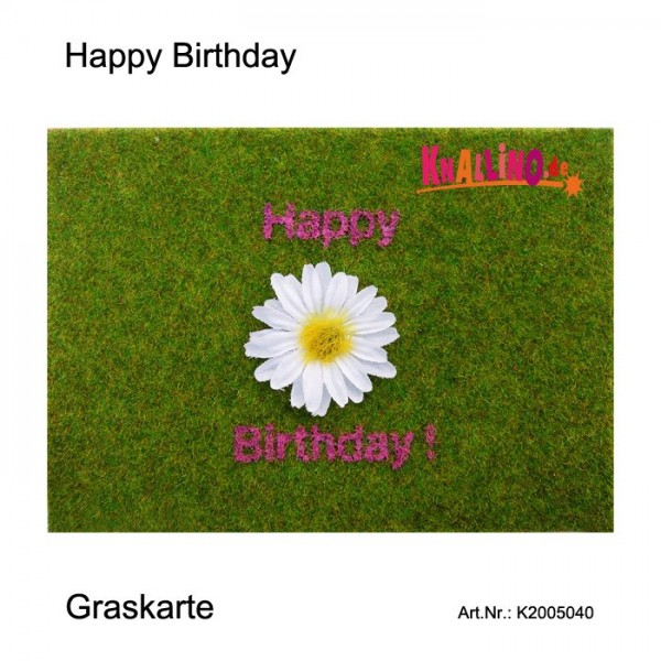 Happy Birthday Graskarte