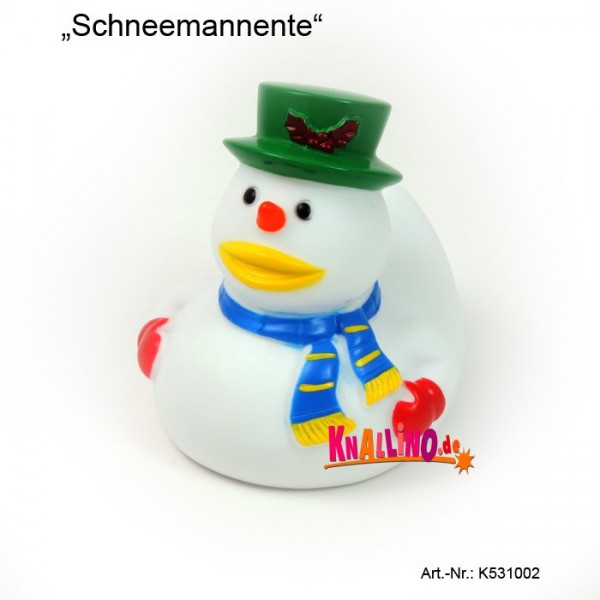 Schneemannente Badeente