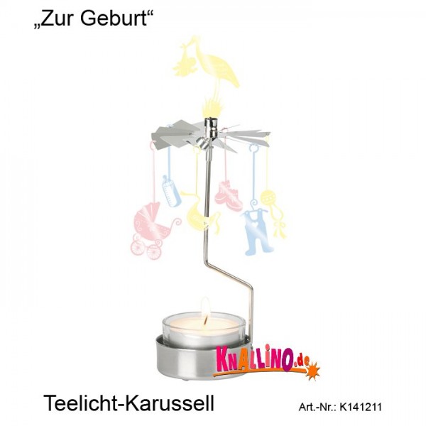 Zur Geburt Teelicht-Karussell