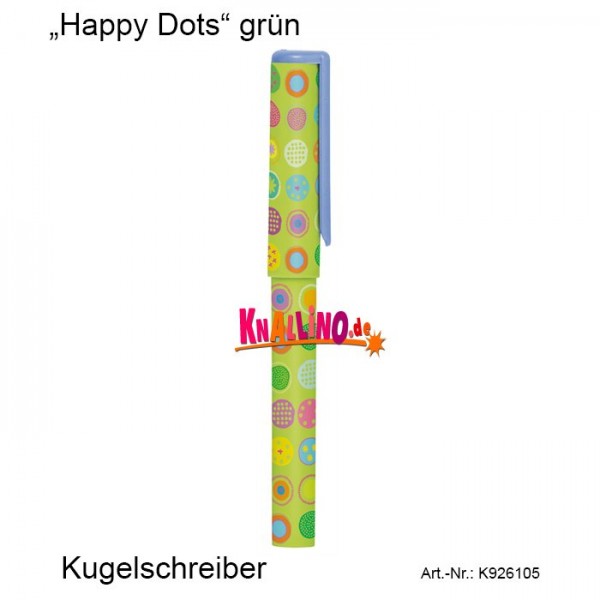 Happy Dots grün Kugelschreiber