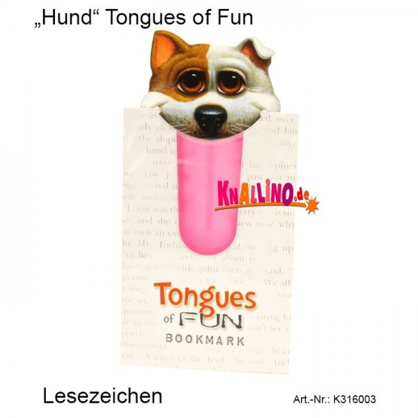 Hund Tongues of Fun Lesezeichen