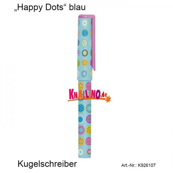 Happy Dots blau Kugelschreiber