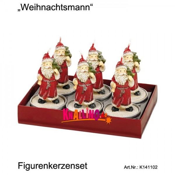 Weihnachtsmann Figurenkerzenset