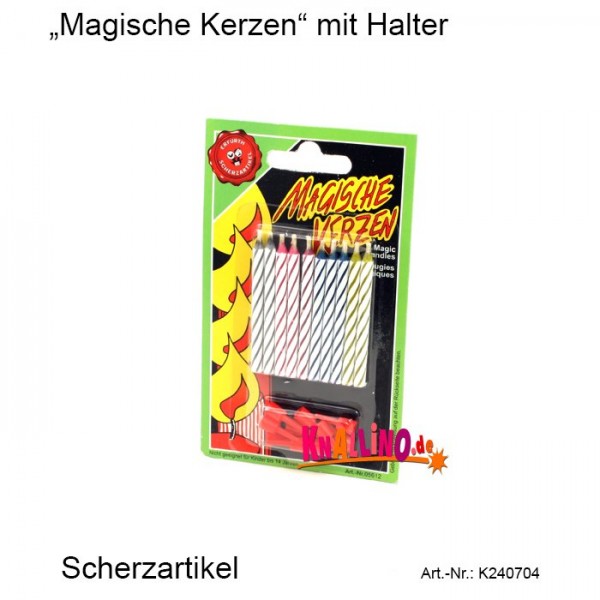 Magische Kerzen mit Halter Scherzartikel