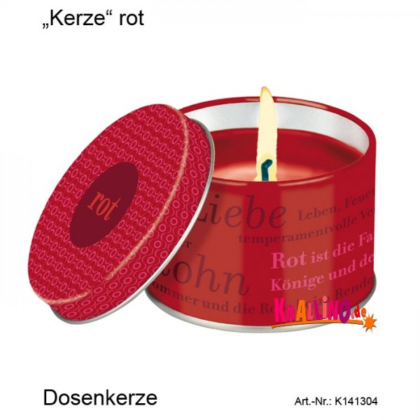 Kerze rot Dosenkerze