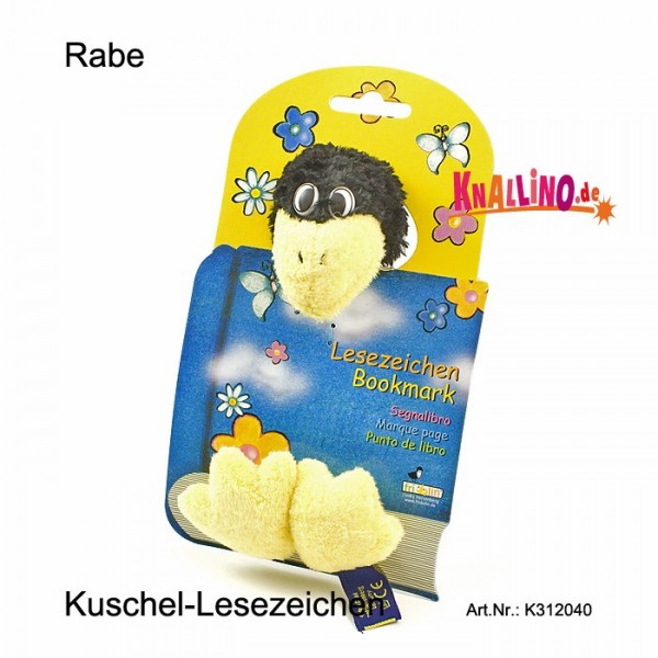 Rabe Kuschel-Lesezeichen