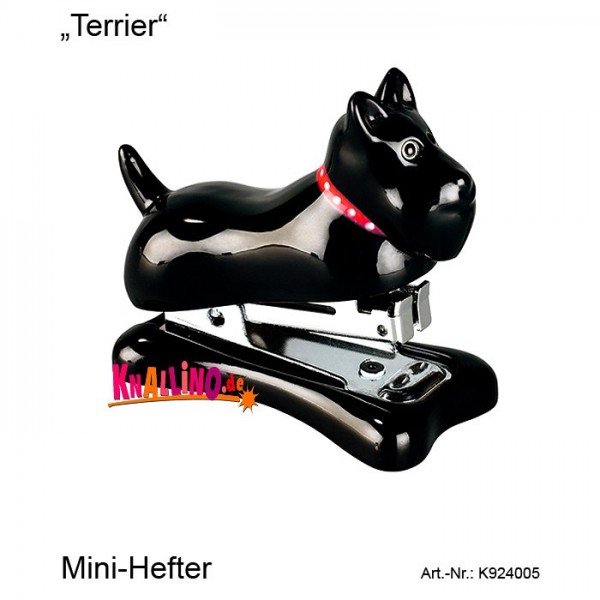 Terrier schwarz Mini-Hefter