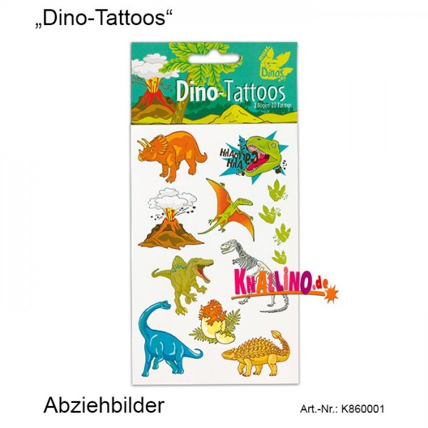 Dino-Tattoos Abziehbilder