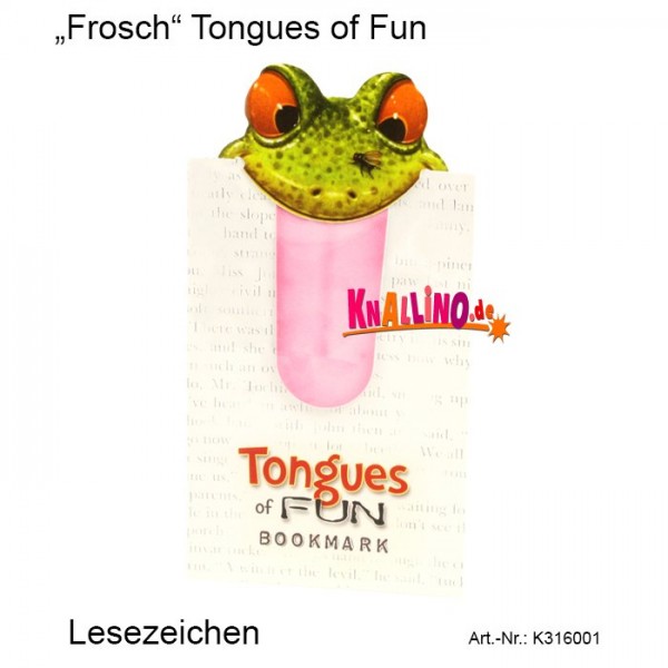 Frosch Tongues of Fun Lesezeichen