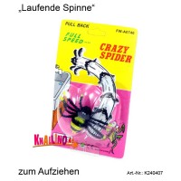 Laufende Spinne Scherzartikel mit Rückziehmotor Laufende Spinne Scherzartikel mit Rückziehmotor