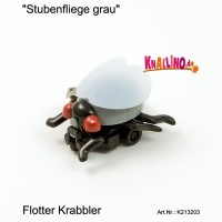 Stubenfliege grau mit Rückziehmotor Stubenfliege grau mit Rückziehmotor