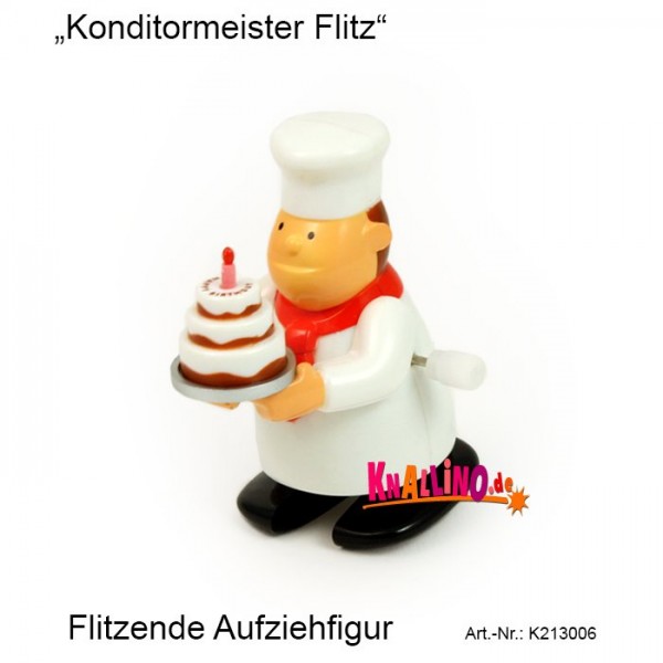 Konditormeister Flitz flitzende Aufziehfigur